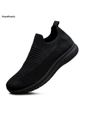 Women's Lightweight Breathable Mesh Slip-On Walking Sneakers Memory Foam
